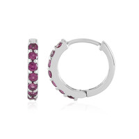 Rhodolite Silver Earrings