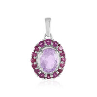 Rose de France Amethyst Silver Pendant