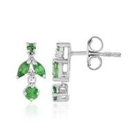 Tsavorite Silver Earrings