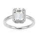 White Topaz Silver Ring