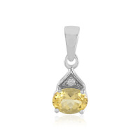 Yellow Beryl Silver Pendant