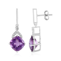 Amethyst Silver Earrings