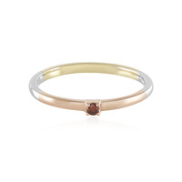 9K I2 Red Diamond Gold Ring