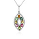 Fancy Tourmaline Silver Necklace