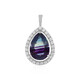 Bi Colour Fluorite Silver Pendant