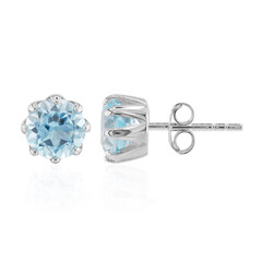 Sky Blue Topaz Silver Earrings