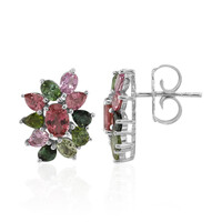 Pink Tourmaline Silver Earrings