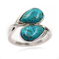 Kingman Blue Mojave Turquoise Silver Ring (Faszination Türkis)