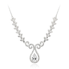 White Topaz Silver Necklace