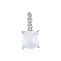 Rainbow Moonstone Silver Pendant