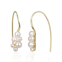 White Freshwater Pearl Silver Earrings