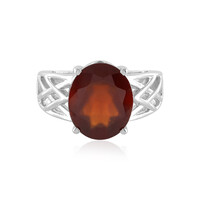 Hessonite Garnet Silver Ring