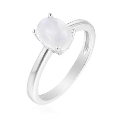 Tanzanian Rainbow Moonstone Silver Ring