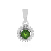 Russian Diopside Silver Pendant