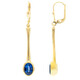 9K Nepal Kyanite Gold Earrings (CUSTODANA)