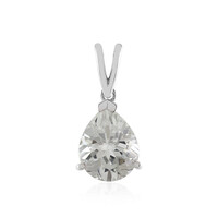 White Topaz Silver Pendant