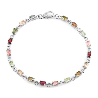 Fancy Tourmaline Silver Bracelet