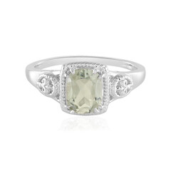 Green Amethyst Silver Ring