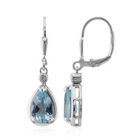 Sky Blue Topaz Silver Earrings