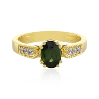 Ceylon Green Zircon Silver Ring