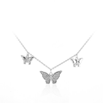 I3 (I) Diamond Silver Necklace