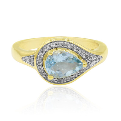 9K Medina Aquamarine Gold Ring