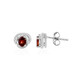 Mozambique Garnet Silver Earrings