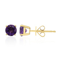 10K Amethyst Gold Earrings