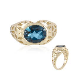 9K London Blue Topaz Gold Ring (Ornaments by de Melo)