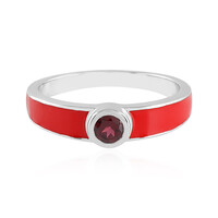 Raspberry Rhodolite Silver Ring