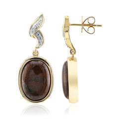 9K Boulder Opal Gold Earrings