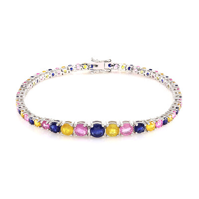 Madagascar Blue Sapphire Silver Bracelet