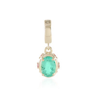 9K Russian Emerald Gold Pendant