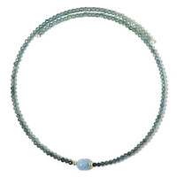 Brazilian Aquamarine Steel Choker (Riya)