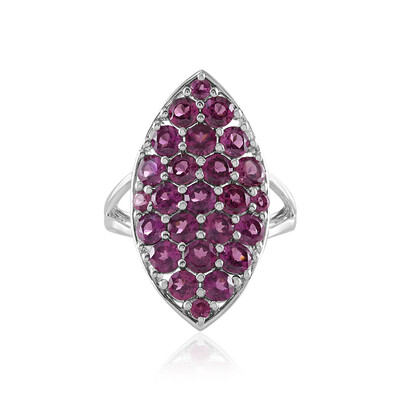 Rhodolite Silver Ring