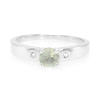 Prehnite Silver Ring