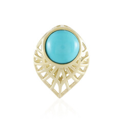 9K Sleeping Beauty Turquoise Gold Pendant (Ornaments by de Melo)