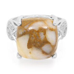 Dinosaur Bone Silver Ring