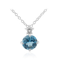 Swiss Blue Topaz Silver Necklace