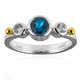 London Blue Topaz Silver Ring (Granulieren)