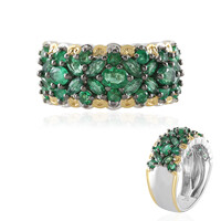 Zambian Emerald Silver Ring (Gems en Vogue)