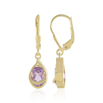 Rose de France Amethyst Silver Earrings