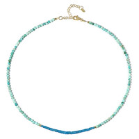 Neon Blue Apatite Silver Necklace