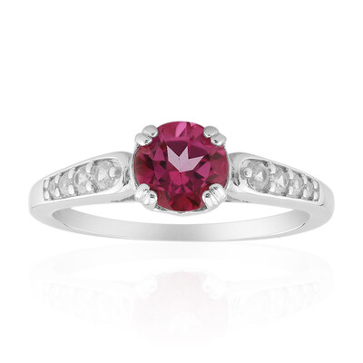 Pink Topaz Silver Ring