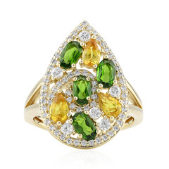 9K Yellow Ceylon Sapphire Gold Ring (Adela Gold)