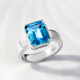 Swiss Blue Topaz Silver Ring (Pallanova)