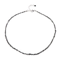 Black Diamond Silver Necklace