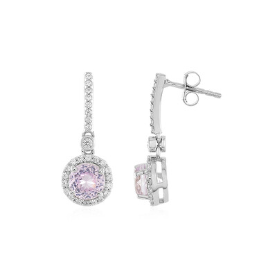 Kunzite Silver Earrings