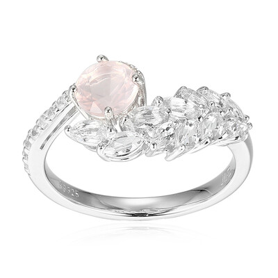 Rose Quartz Silver Ring