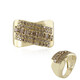 14K I2 Champagne Diamond Gold Ring (de Melo)